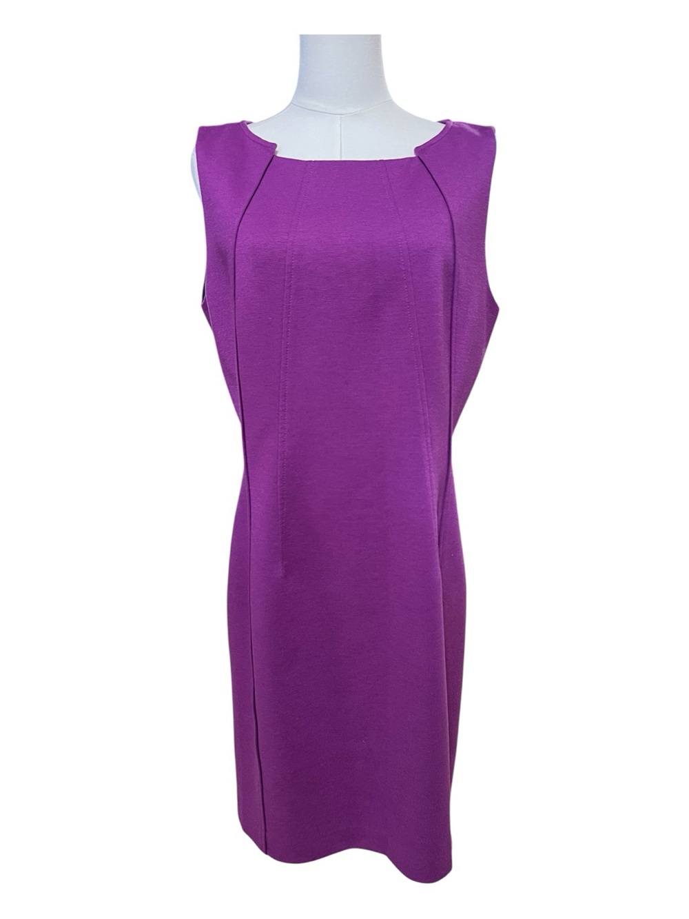 EUC TAHARI Purple Sleeveless Sheath Dress | Size 12
